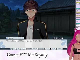 vtuber lewdneko plays f me royally part 1, kissing in anime hentai game?