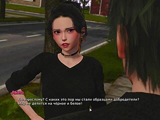 Beautiful anime game with a cute girl and big boobs