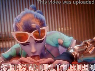 i relax with the widow on the sunny beach