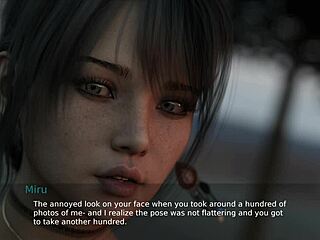 emotional brunette in anime story