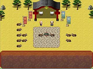 Battle shrine maiden Honoka teases with fingering in wild anime game part 4