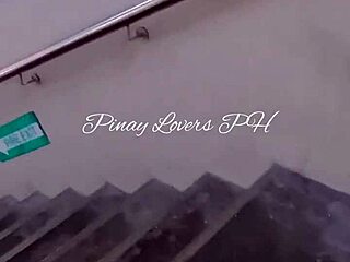 Teen sex caught almost in public mall fire exit with sneaky outdoor action.