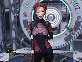 Stranded in Space: Asian Milf Scientist Unveils Sexy Project in Outfit