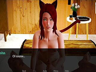 My new family welcomes big ass redhead with monster cock.