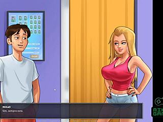 Helping out the hot cheerleaders in Summertime Saga Ep 66