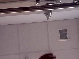 close up view of lactating gay stud taking big dildos in intense anal play