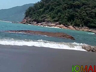 damn! latino jock gets bareback creampie on beach after hardcore action