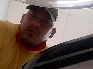 close up view of lactating gay stud taking big dildos in intense anal play