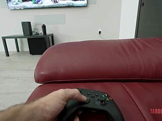 step aunt vanessa cage pulls me from xbox for some hot cowgirl riding.