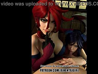 Miss Fortune and Ahri in Uncensored Hentai Cosplay