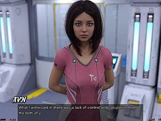 Stranded in space, stretching with that big boobs milf 😏