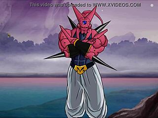 Dragon Ball milf dominates with massive tits