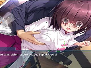 Oppaicafe: Step Mother and Step Sister Lose Virginity in Anime Hentai Game Ep 6.