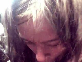 Beautiful girlfriend’s best friend gets face fucked in a car while her girlfriend watches as a cuckold