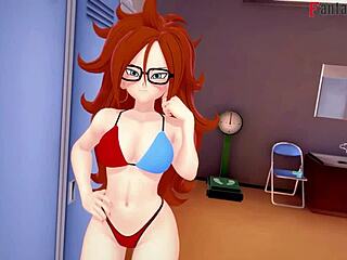 고한이 안드로이드 21과 몰래 야한 만화 판타지