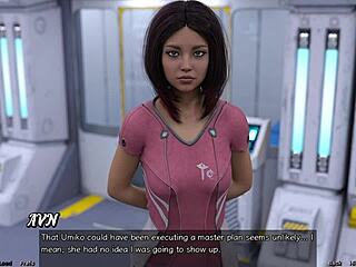 Stranded in space, stretching with that big boobs milf 😏