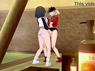 Ann Takamaki and Ryuko Matoi in Wild Lesbian Hentai