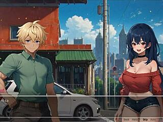 Exposing huge tits in hentai game episode one!