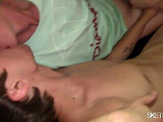 Men play game fitting multiple cum loads into one tight hole