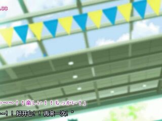 swimsuit girls in anime hentai style