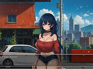 Exposing huge tits in hentai game episode one!