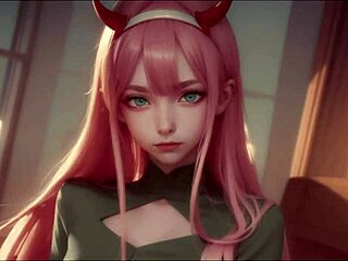 Zero Two is the perfect companion in this animated porn