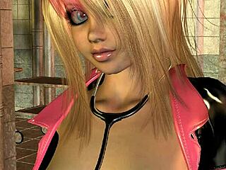 3D Nurse In Latex Heels Teases Patient With Socks!