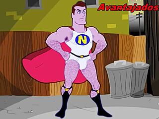 hey, check out this gay hero cartoon with a massive butt! It’s wild to see this animated action.