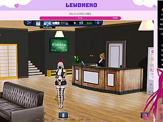 Vtuber Lewdneko Moans Playing Harem Hotel with Vibrator—Part 22.
