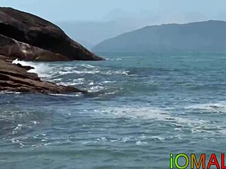 damn! latino jock gets bareback creampie on beach after hardcore action