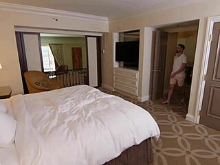 muscle stud spreads friend's ass for some stretching