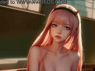 Zero Two is the perfect companion in this animated porn