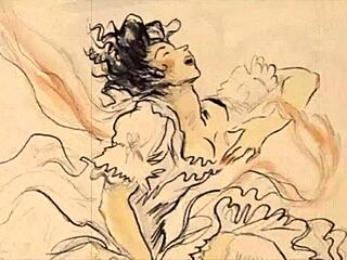 Hey, check out this vintage erotic drawing from way back, isn't it wild?