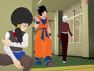 Gohan's secret pleasure: fucking Android 21 and milking her