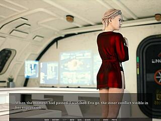 Beautiful woman with perfect body in animated porn movie