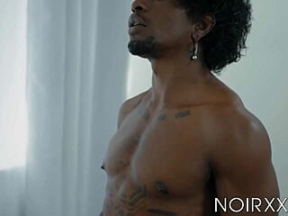 Curly Jordan Jameson kneels for my massive black cock like a devotee