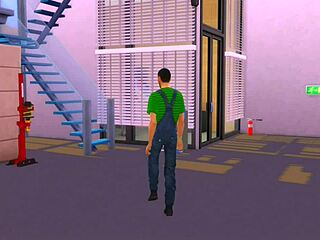 Story in a car service the head of a car service center fucks a customer with anime hentai heels fat shoes boss 😏