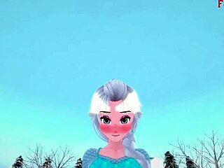 Elsa in a fantasy adventure in Frozen