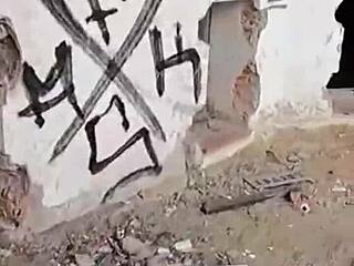 Oh, fucking curvy brunette with monster cock outdoors!