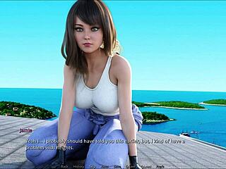 Big tits bouncing in anime porn game Sunshine love 131