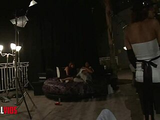 Beautiful woman lifts her ass cheek so he can watch his cock sink into her pussy