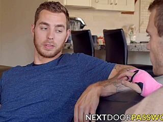 hey, check this tattooed bearded guy slowly barebacking his injured neighbor friend with that big cock 😏