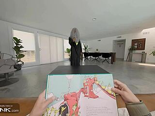 My beautiful Latina stepsister Mary rides Shazam's cock and swallows cum in wild cosplay parody VR fun.