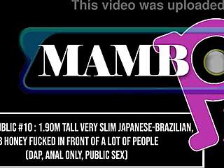 Public anal playground for tall Japanese-Brazilian OB honey