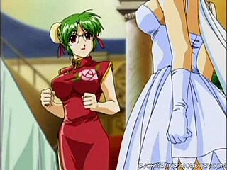 anime blonde teen gets her tight pussy pounded hard in wild action