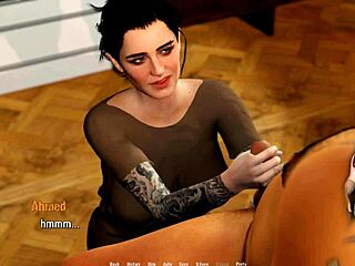Tales from the Deep Eve 3: A fishnet-clad MILF gives her neighbor a handjob