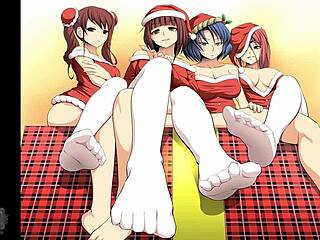 in this anime feet jerk off challenge, you gotta jerk off to toes