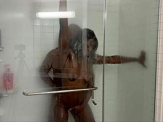 Stepsister sneaks stepbrother into steamy anime shower