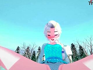 Elsa in a fantasy adventure in Frozen