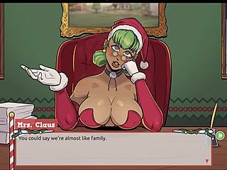 claus surprises santa elf with cum in xmas hentai game